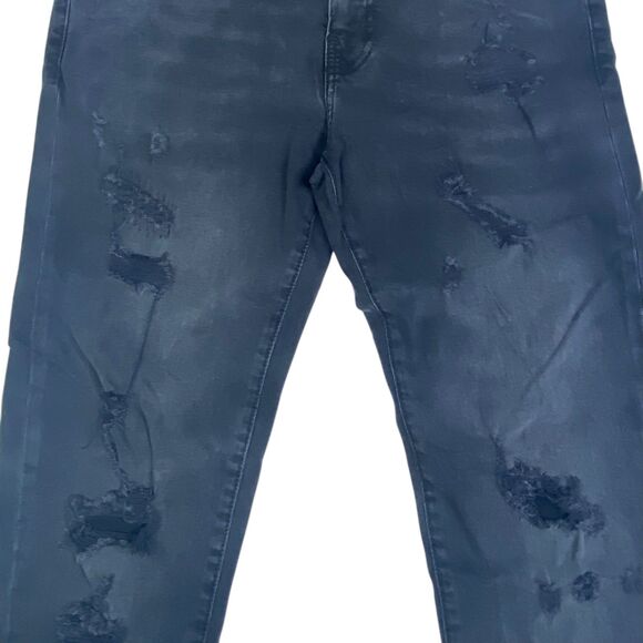 Guess Unisex Distressed Skinny Jeans Dark Wash Size 32 – Trendy Slim Fit Denim - Picture 4 of 9